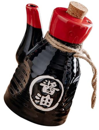 MAGICLULU Bocal à Condiments Céramique Pot à Assaisonnement Pour Sauce Soja Et Huile Accessoire De Cuisine Élégant Et Pratique