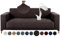 Alishomtll Sofa Überzug 3 Sitzer Stretch Sofabezug Universal Wasserabweisend Couch Überzug Sofaüberwürfe Elastische Jacquard Couchbezug Sofaschoner für Hunde Katzen (185-230cm, Dunkelbraun)