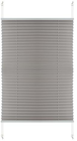 S SIENOC Hellgrau Plisse-Rollo Jalousie Plisseerollo Easyfix ohne | Bohren verspannt Faltstore Rollo Klemmfix Sonnenschutzrollo Seitenzugrollo Faltrollo für Fenster Tür 70x100cm