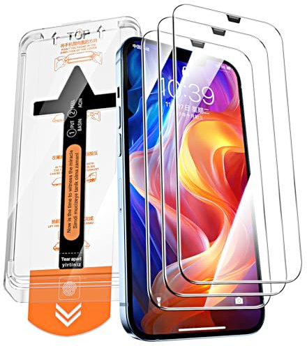 QUESPLE [3 Stück] Panzerglas Schutzfolie für iPhone 12 Pro Max, [Auto-Installation] Anti-Kratzen, Ultra-klar, Anti-Bläschen Gehärtetem Glas Displayschutzfolie für iPhone 12 Pro Max