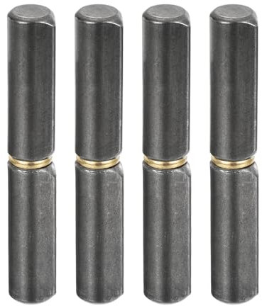 QUARKZMAN 4pz Cerniere Botte Saldabili, 3-1/8 x 8/16 (Lxd) Cerniere Cilindro Staccabili Saldabili Acciaio Carbonio per Rampare Rimorchio Porte Battente Cancelli Metallo, 0.28 Perno OD