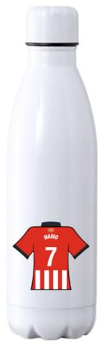 C&P Botella futbol personalizada, Botella de agua acero inoxidable térmica de doble Capa bebidas frías 24h y Calientes 12h, Capacidad 500 ml (Bilbao)