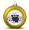 Weihnachtsbaumschmuck, Cartoon-Schaf-Weihnachtskugel-Dekorationsset, Weihnachtsbaumschmuck für Feiertage, Schwarz / Weiß