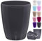 Happy Plants Orchideentopf D 16,7 cm Blumenkübel mit integriertem Wasserstandsanzeiger, selbstbewässernder Blumentopf mit Docht, Selbstbewässerungssystem für Orchideen - Anthracite 3,3 Liter