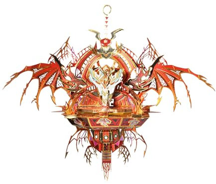 Larcele 3D Metall Puzzle Modellbausätze für Erwachsene, DIY Montage Space Time Gate Model Kits Miniatur Bausteine PJPZ-01 (Das Flaming Gate)