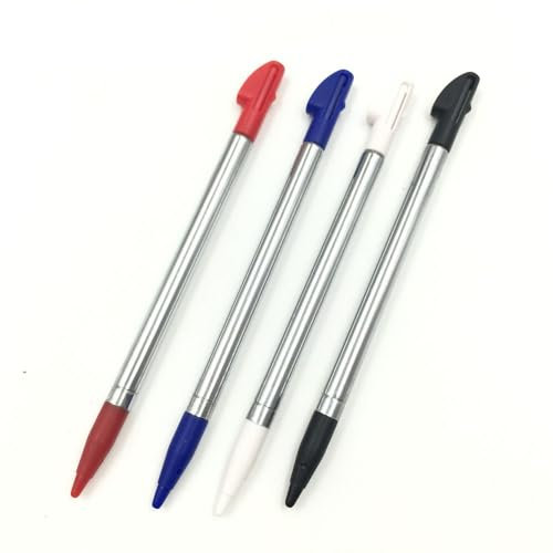 Adapté à la Nintendo 3DS XL, Stylet Ajustable Court, Stylet Extensible pour écran Tactile, Design Compact et Portable (Blanc)