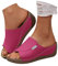 Ciabatte Donna, Ciabatte Ortopediche Donna Estive Sandali Estivi Eleganti con Zeppa Antiscivolo per Fascite Plantare Pantofole Aperte in Pelle Morbida con Tacco Basso Comode Fucsia Acceso 39