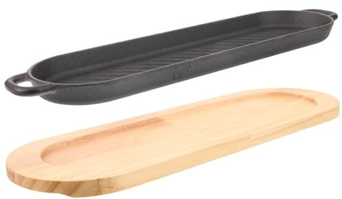 Holibanna Piastra Ghisa per Bistecche con Base Piatto da per Bbq Facile da per Feste e Speciali