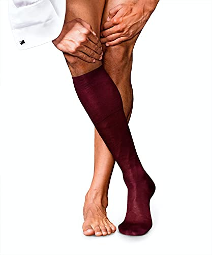 FALKE Herren Kniestrümpfe No. 4 M Kh Seide lang einfarbig 1 Paar, Rot Barolo 8596, 41-42
