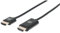 Manhattan 394383 Ultradünnes High Speed HDMI-Kabel mit Ethernet-Kanal (HEC ARC 3D 4K) HDMI-Stecker auf HDMI-Stecker geschirmt schwarz 4,5 m
