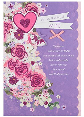 Hallmark Wife Birthday Card 'Proud' - Medium [Old Model]