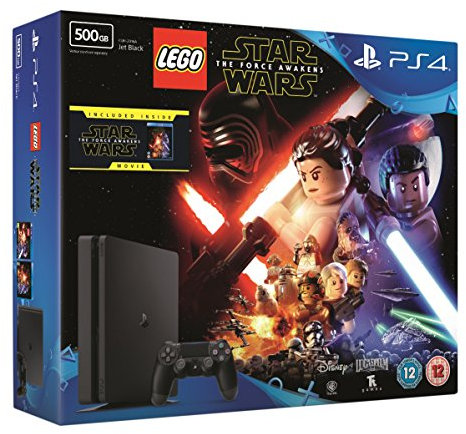 Sony PlayStation 4 500GB Console with LEGO Star Wars: The Force Awakens Game + Blu-Ray Movie