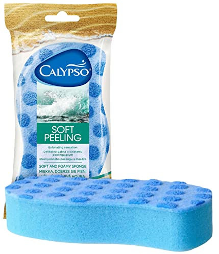 Calypso® Badeschwamm Peeling-Schwamm Pflege-Schwamm für Körper & Gesicht; Luffaschwamm, Soft-Peeling Dusch-Schwamm; Körperpflege-Schwamm für Kinder & Erwachsene