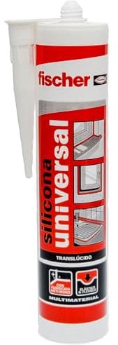 fischer - Silicona Negra Universal De Alta Resistencia - Antimoho - Sellador Impermeable para Baño y Cocina - Interior Exterior - Negro (300 ml)