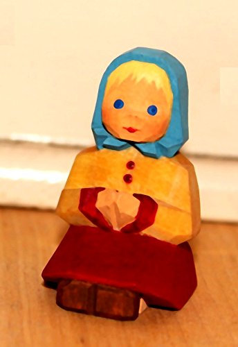 Stoff'l - FEINES FÜR KINDER Lotte Sievers-Hahn Krippenfiguren * Mädchen sitzend im Baumwollbeutel * 1428