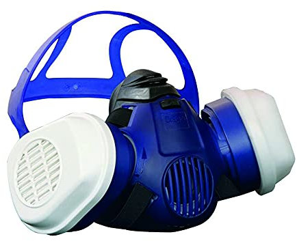 Halbmaske I Atemschutzmaske I Gr. L I Bequeme und wartungsarme Atemschutz-Halbmaske inkl. 2 Filter I Speziell für die Schutzanforderungen beim Arbeiten mit Lacken und Farben I Lackieren Lackierzubehör