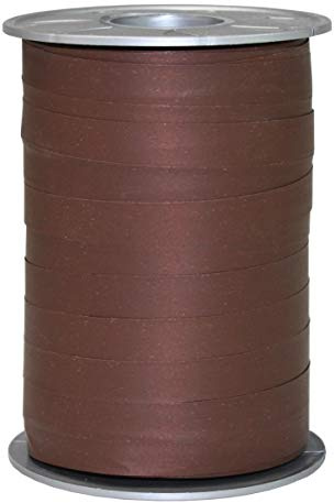 C.E. Pattberg Geschenkband Matt espresso, 200 m Ringelband Paperlook zum Einpacken von Geschenken, 10 mm Breite, Zubehör zum Dekorieren & Basteln, Dekoband für Präsente, zu jedem Anlass