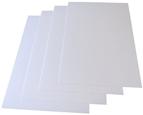 100x Weiße Blanko-Briefkarten, Postkarten Leinenstruktur (BEIDSEITIG), DIN Lang, 246g/m² (22763)