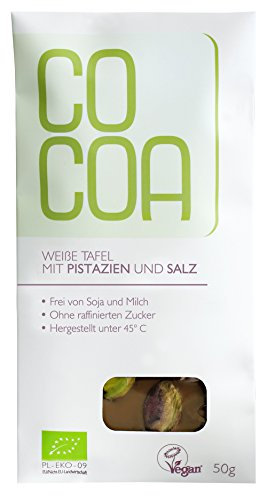 COCOA orgaenico pistacho 50 g de chocolate con bajo