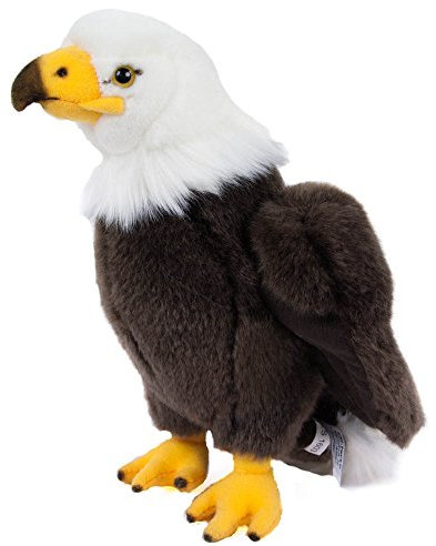 Kuscheltier Adler Wölkchen 24 cm stehend braun/weiß/gelb Plüschadler Plüschtier Uni-Toys