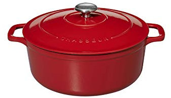 Chasseur PUC472803 ronde-28 cm Cocotte ronde 6.1 liters, Rouge (intérieur Sable)