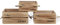 Rebecca Mobili 3er Set Holzkisten im Vintage-Stil, Aufbewahrungskisten für Garten, Hellbraun, Ordnung Haus Terrasse – Maße: 17 x 36 x 25 cm (HxLxB) – Art. RE4593