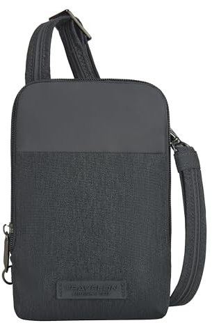 Travelon Uni-Erwachsene Mini Diebstahlschutz Umhängetasche, Grau meliert
