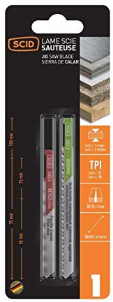 Assortiment 2 lames de scie sauteuse accroche Peugeot - lam ssaut lot 2 pces peugeot - Scid