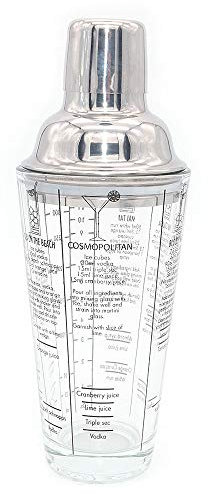 DollaTek 450(ML)/15.2(oz) Acier Inoxydable Barman Shaker Cocktail Shaker Gradué Verre Vin Martini Tequila Rhum Vodka Mélangeur