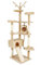 Meerveil Cat Tree, 210cm Cat Tower for Indoor Cats, Cat Climbing Tree with Cat Activity Platforms, 3 Pompoms, 2 Condos, Basket and Sisal Scratching Posts, Beige