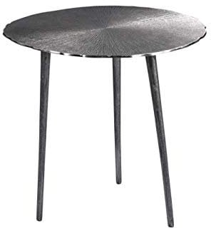 M2 Kollektion Nanda 2 Couchtisch/Beistelltisch/Tischset, Metall, grau, silber, Durchmesser, Höhe 50cm