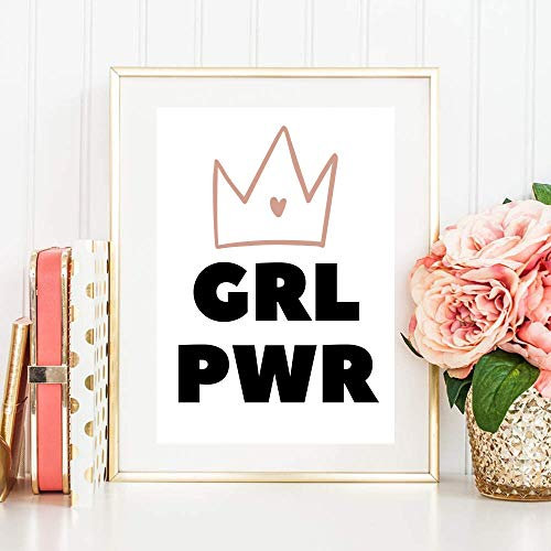 Kunstdruck Din A4 ungerahmt Girl Power - GRL PWR - Mädchenmacht Frauenpower Starke Frauen Druck Poster Deko Bild