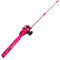 Zebco Kids Splash Schwimmende Spincast-Rolle und Angelrute-Kombination, 73,4 cm, 1-teilige Angelrute, Größe 20, Rechtshänder, vorgespult mit 2,7 kg Cajun-Schnur, Rosa