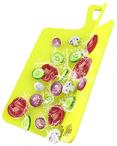 Kitchen Helpis® großes faltbares Schneidebrett, hochwertiges Kunststoffbrett, 39,5 x 26 cm, faltbar, innovativ