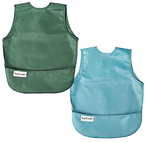 Tiny Twinkle Baby Bibs Proof Baby Bib Feeding Bibs for 0-24months Babies with Adjustable Side Closure Machine Washable Baby Food Bibs Super Light and Easily Wipe Clean with Food Crumb Catcher Pocket