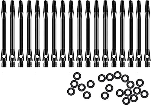 HERZWILD 18pcs Dart shafts schwarz blau Dartpfeil-Schäfte (Long Black shafts)