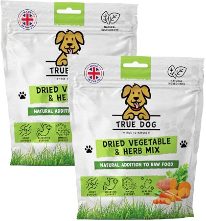 True Dog Dried Vegetable & Herb Mix for Dogs 2 x 700g | Raw Food, BARF Diet, Natural Veg Mix (1.4kg)