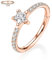 hengkaixuan 16G Helix Ohrringe Knorpel Daith Ring Chirurgenstahl Conch Hoop Ring 8mm mit Stern CZ Tragus Rook Ohrringe Septum Schmuck Roségold Nasenringe Kleine Creolen für Damen Herren