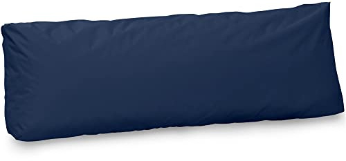 Spatium Jumbo XXL Palettenkissen Set abnehmbar Bezug wasserdicht gesteppt Palettenpolster Palettenauflage Palettensofa (Dunkelblau, Langes Rückenkissen 120x40x20)