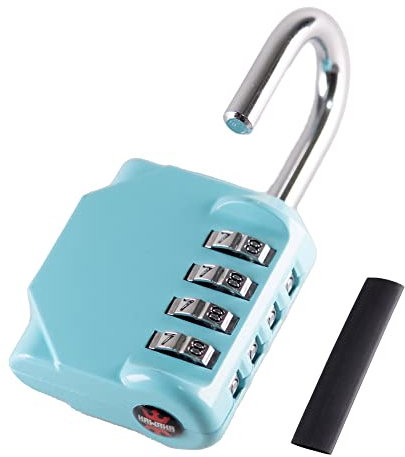 KAWAHA CL11AS Cadenas à combinaison d'extérieur à 4 chiffres pour verrouillage, serrure de casier de gym, école, portails, boîte à outils, moraillons et rangement