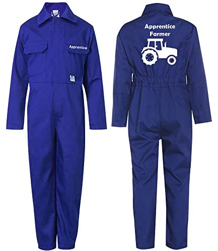 Tough Gear Tuta da lavoro per bambini e bambini, adatta per apprendisti e agricoltori, Royal, 32 cm