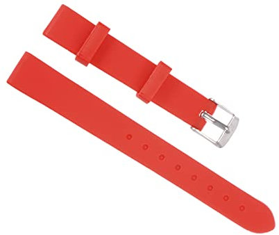 sourcing map Bracelet de Montre Bande Doux Caoutchouc 14mm Largeur, Rapide Release Rechange Silicone Montre Courroie, Hot Rose