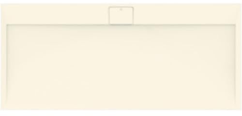 Ideal Standard - Ultra Flat S i.life, Piatto doccia rettangolare 180x80 in resina, Piletta di scarico lato lungo, Finitura opaca effetto pietra, Sabbia