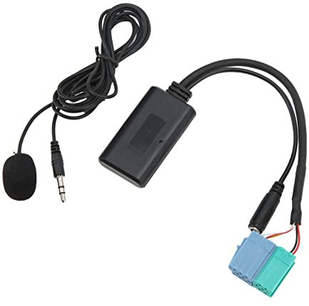 Cerlingwee Auto Bluetooth Aux Modul, Auto Wireless Audio Aux Eingang Adapter Kabel Bluetooth 5.0 mit Mikrofon 14 Pin Adapter Audio Stereo Aux in Cable Car Bluetooth Kit Ersatz für