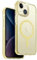 UNIQ Combat Phone Case Kompatibel mit iPhone 15, MagClick Magnetische Aufladung Kompatibel (Hellgelb)