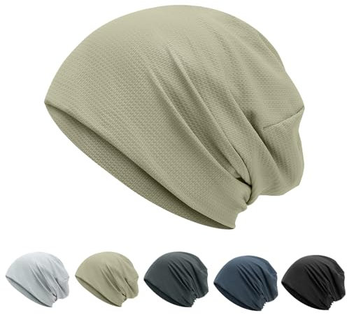 JANGANNSA Beanie Mütze Herren Leichte Sommermütze Dünne Mütze Damen Flexibler Freizeithut Einzelgröße