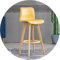 MZBDYYF Chaise de Bar pivotante en Bois Massif, tabourets Hauts en Bois d'hévéa pour comptoir de Cuisine, Salle à Manger, tabourets de Bar avec Dossier rembourré, siège et Repose-Pieds