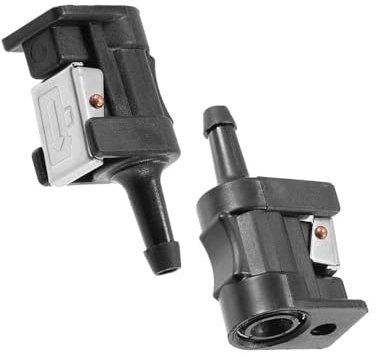 Adunsiaoto 2 Pièces Connecteur De Conduite De Carburant Hors-Bord, Remplacement Pour Moteur Hors Bord 8mm, Universel Raccord Tuyau Pour Moteur Marin Hors-Bord 8mm Haute Qualité Métal Plastique