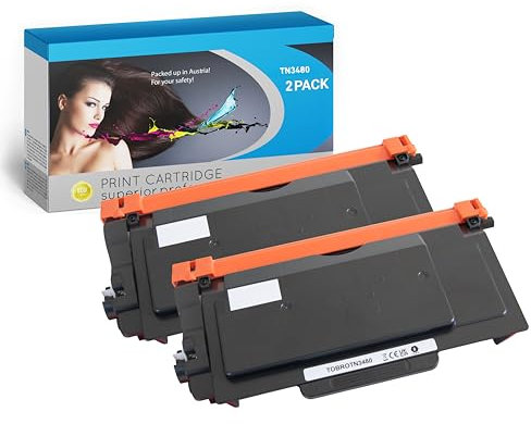 IPA Printservice TN3480 Doppelpack (2 Schwarz) – Kompatibler Toner für Brother MFC & Brother DCP – Toner TN3480 für zuverlässige & scharfe Druckqualität – Druckerpatronen Brother
