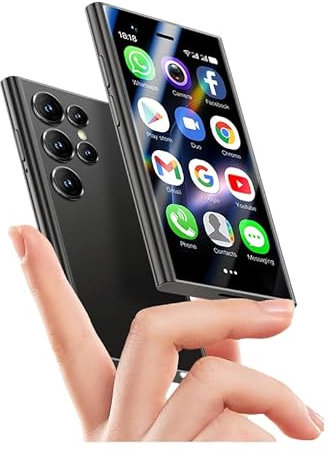 SOYES S24 Pro Max 4G Mini Smartphone - Compact and Powerful with Android 9.0 2GB RAM 16GB ROM 2500mAh Face ID 3.0 Inch Small Mobile Phone (Black, 16, GB, GB, 2)
